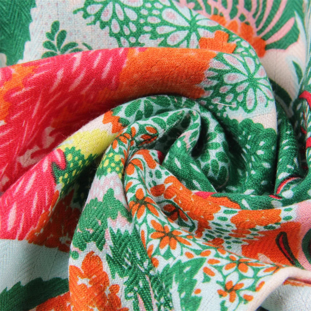 160x33CM Winter Thicken Silk Cashmere Scarf Women Hand Rolled Shawls Zebra Print Long Scarves Wraps Bandana Big Hijabs Female