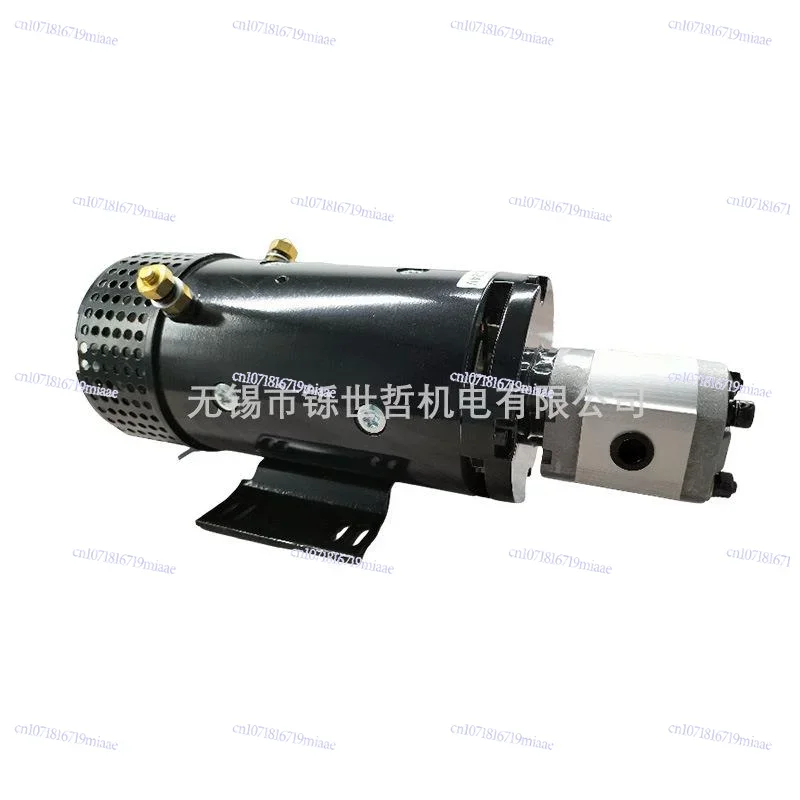 Brushed DC Motor 24V 4KW Hydraulic DC Motor With Gear Pump High Speed 3000RPM Motor Gear Pump 4.3cc