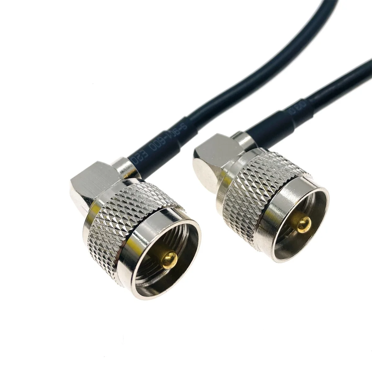 UHF PL259 Male Plug Right angle To UHF male Right angle Adapter Jumper Pigtail Coax Cable RG58 cable 12inch~30M