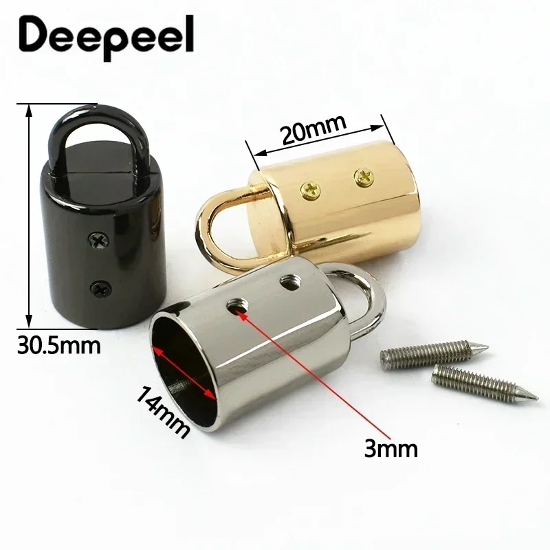 5/10/20Pcs Deepeel 14mm Metal Bag Buckle Handbag Strap Tassel Cap Clasp Hook Connector Hanger Rope Lock DIY Hardware Accessories