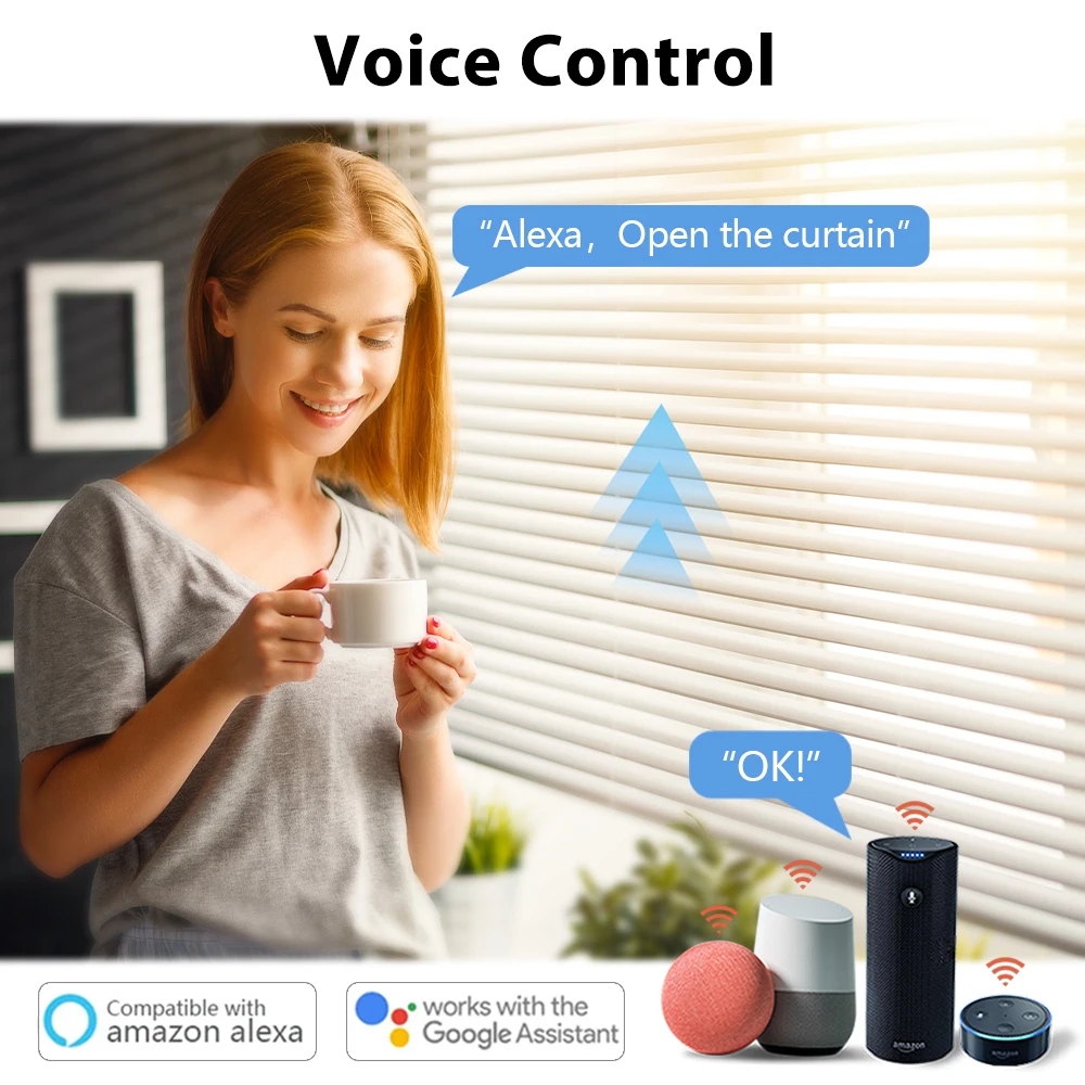 LoraTap ZigBee Curtains Roller Shutters Blinds Switch Control Connected Motor Google Home Alexa Electric Window Tuya Smart Life