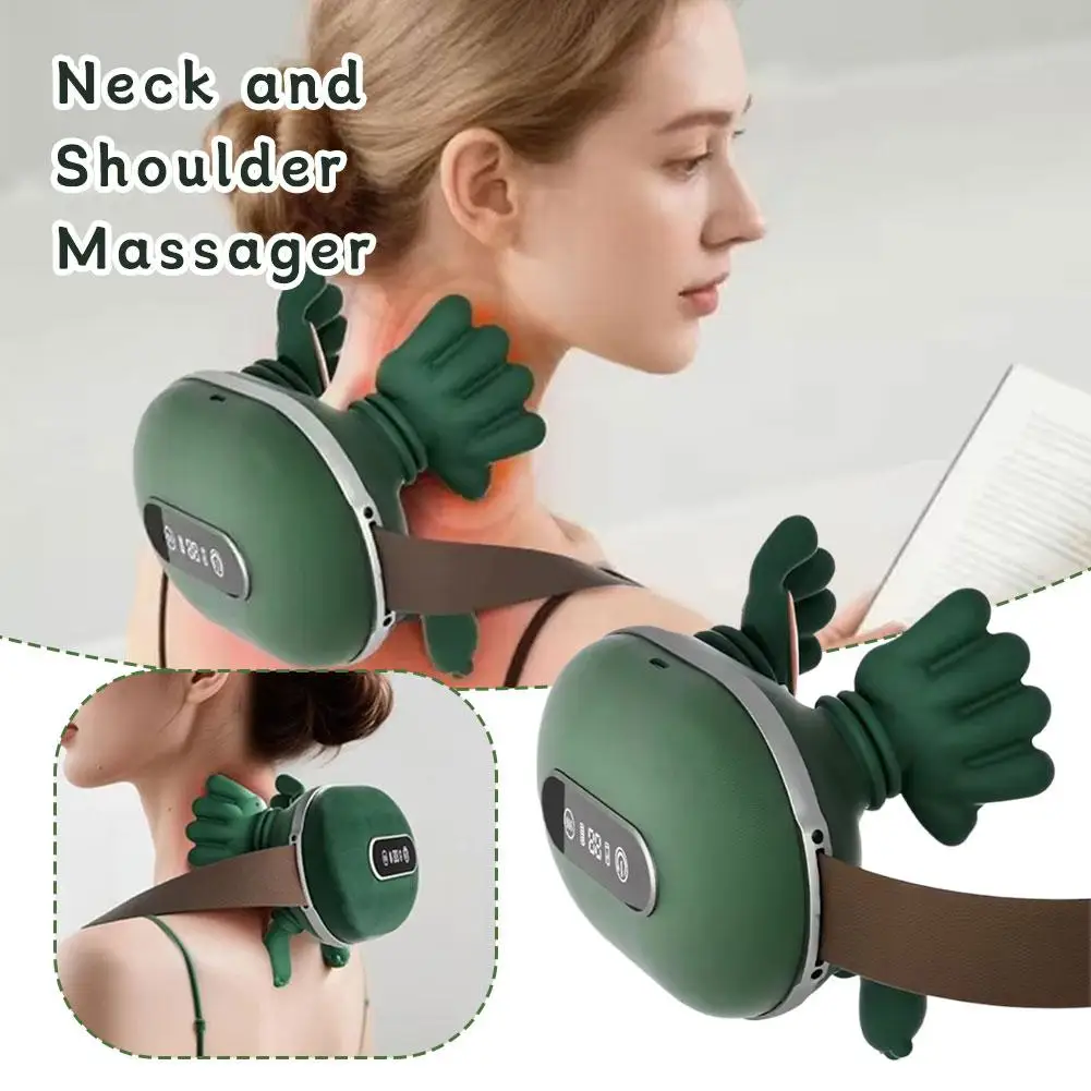 

Bionic Master Hand Shoulder Neck Massager With Touch Screen Smart Wireless Kneading Massage Neck Vibration Cervical Neck Relax