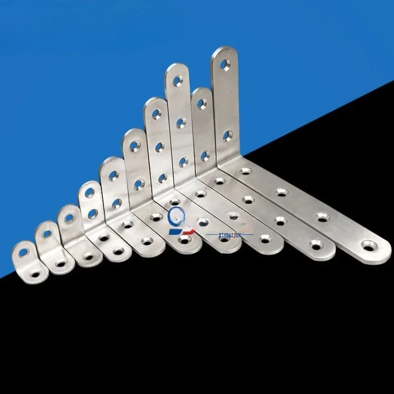 4pcs Stainless Steel Corner Code Furniture Hardware Link Thickened Corner Code T-shaped and L-shaped Seven Characters