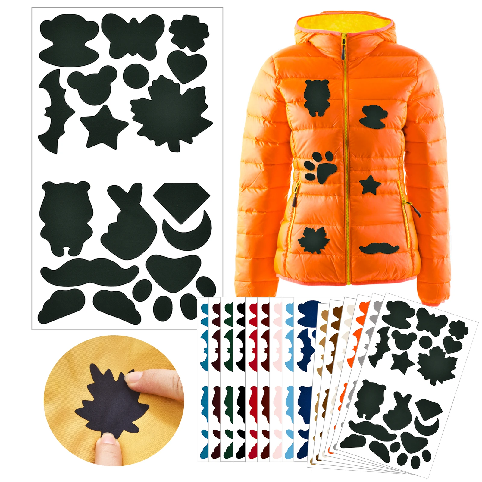 DIY 자체 접착 패치 다운 재킷 바지 의류 수리 비옷 우산 천 스티커, 세탁 가능한 패치 의류 재봉 원단