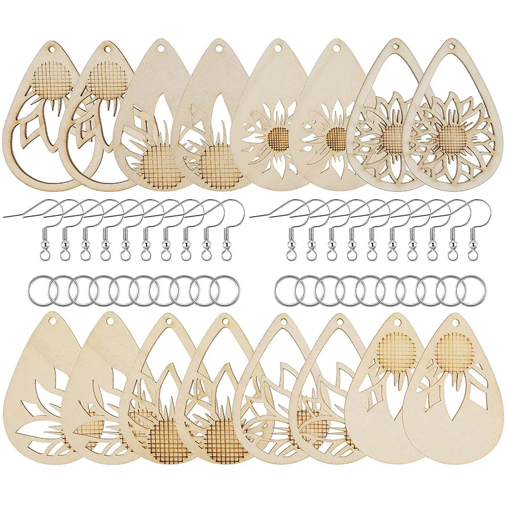 

DIY Earring Kit Making Supplies Wood Earrings Jewelry Suite Classic Findings for Blanks