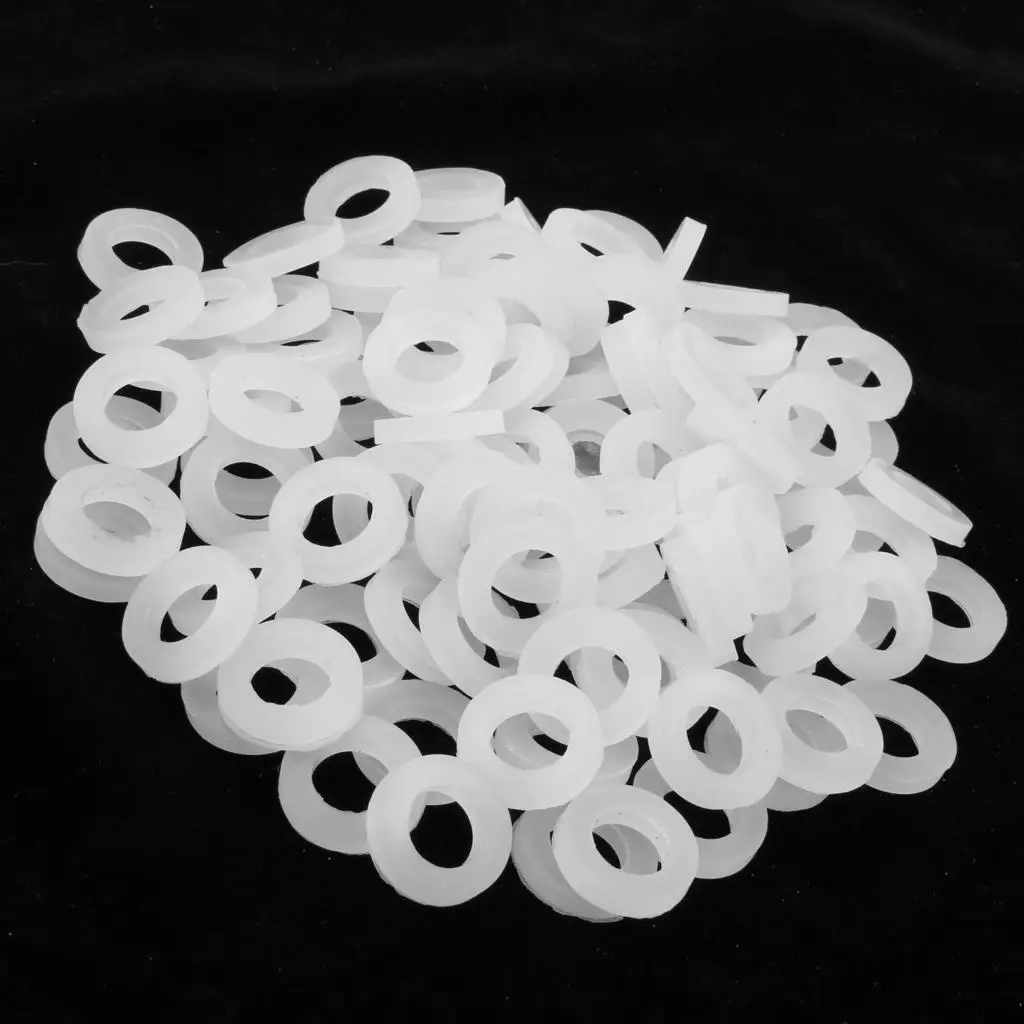 Flat Silicone Gasket O Ring Sealing Washer Kit White Silica Gel for Bellow Pipe and Shower Head