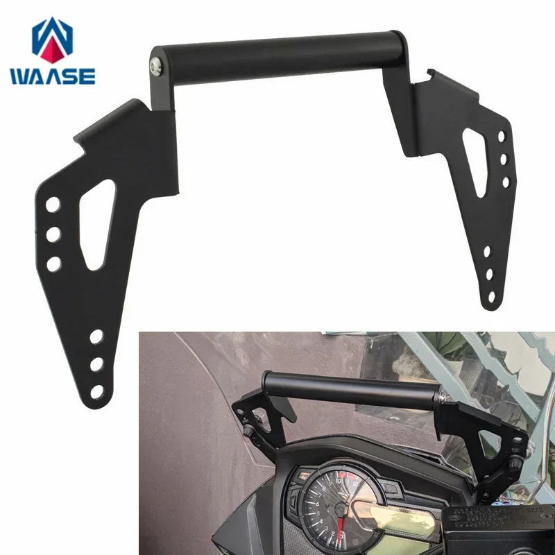 waase For Suzuki V-Strom 650 XT DL650XT VStrom 650XT 2017-2023 22mm Mobile Phone GPS Plate Bracket Stand Holder Phone Support