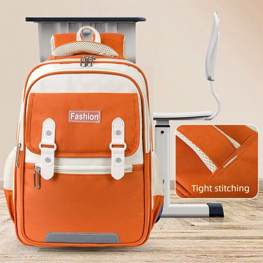 Fashion Waterproof Backpack Large Capacity Spine Protection School Bag Lightweight Load Reduction Shoulder Bag Unisex