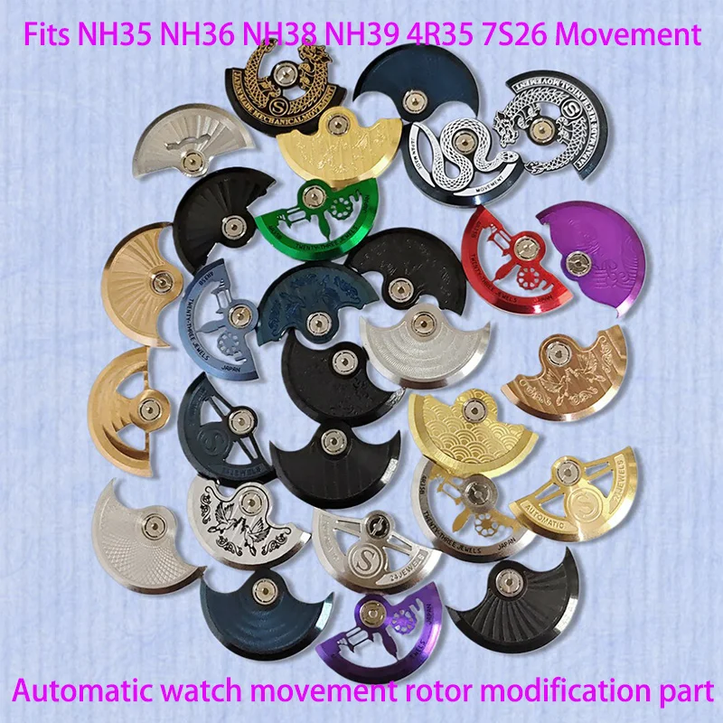 NH35 Watch Movement Automatic Pendulum Rotor Fits NH34 NH35 NH36 NH38 NH39 NH70 4R 7S 6R Movement Men Watch Replace Accessories