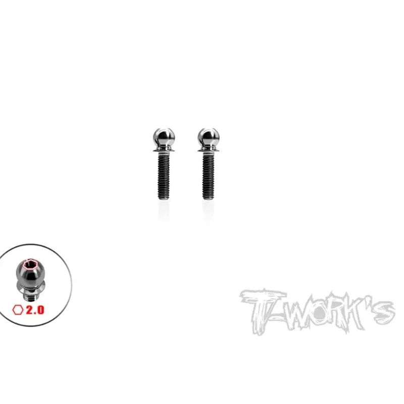 Original T works TP-T4- 64 titanio 4,9x3/4/5/6/8/10mm extremo de bola (para Xray X4/T4) 2 uds. Pieza profesional de control remoto