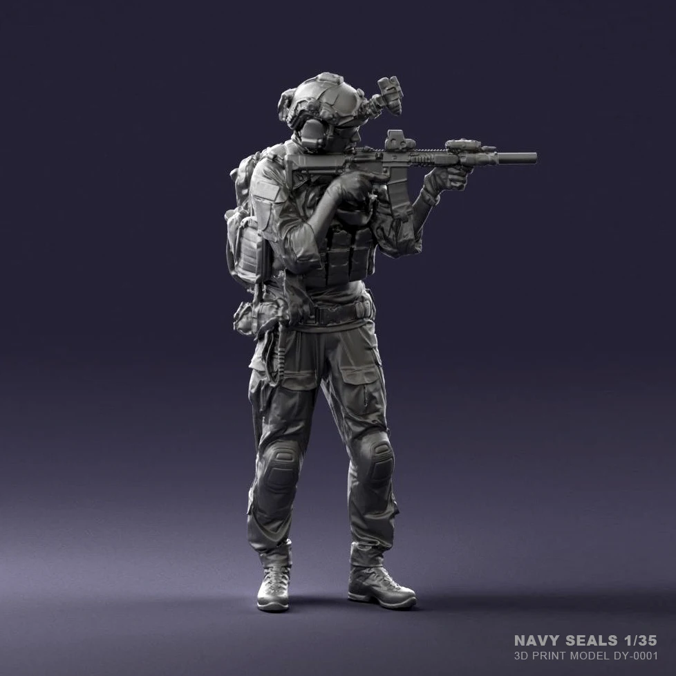 1/35 Resin soldier U.S. Army Special Forces assembled white mold handicraft 3D printed model DY-0001
