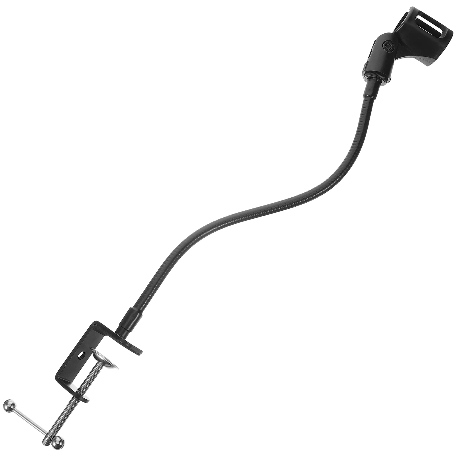 

Microphone Stand Arm Holder Flexible Tube Phone Mount Live Streaming Gooseneck 360 Degree Adjustable Metal Sturdy Base Square
