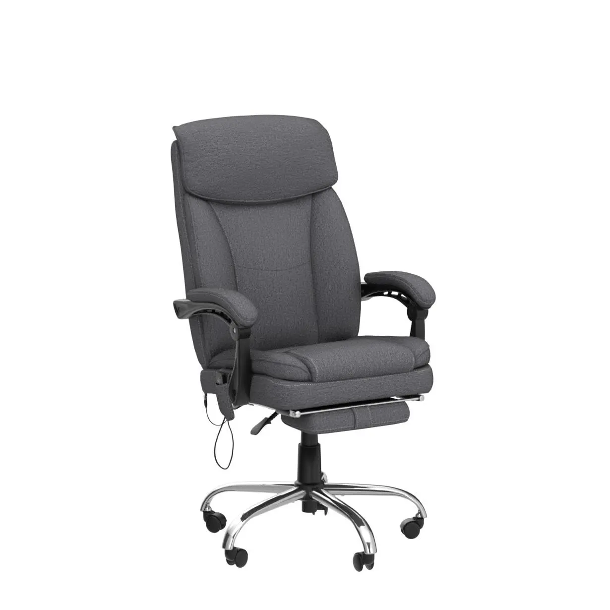 Office Chair with Footrest,Reclining Massage Office Chair with Heated,Ergonomic Chair for Home Office,Grey