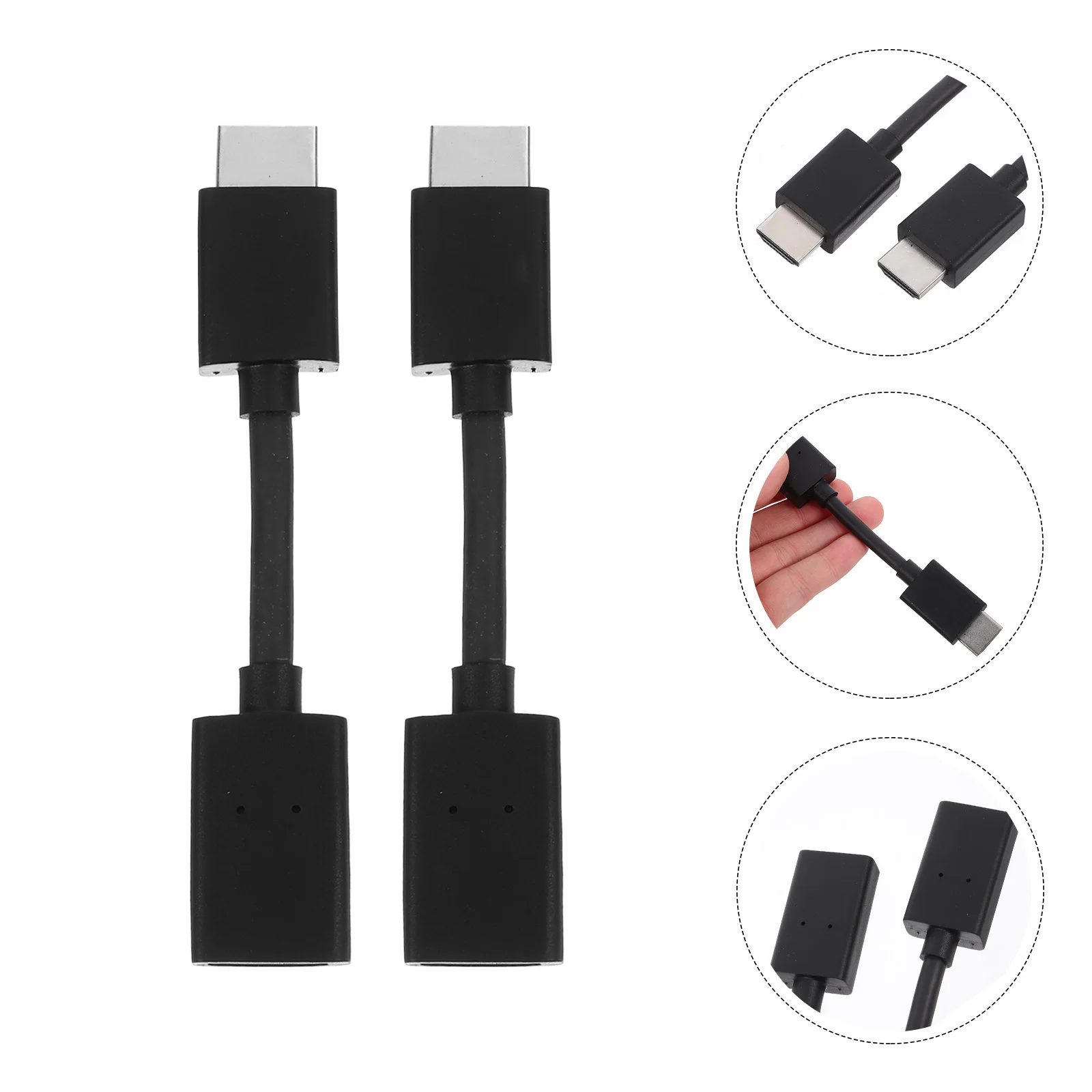 

2 Pcs Extension Cable Male to Female Extended Cord Projector Adapter Connector Extender