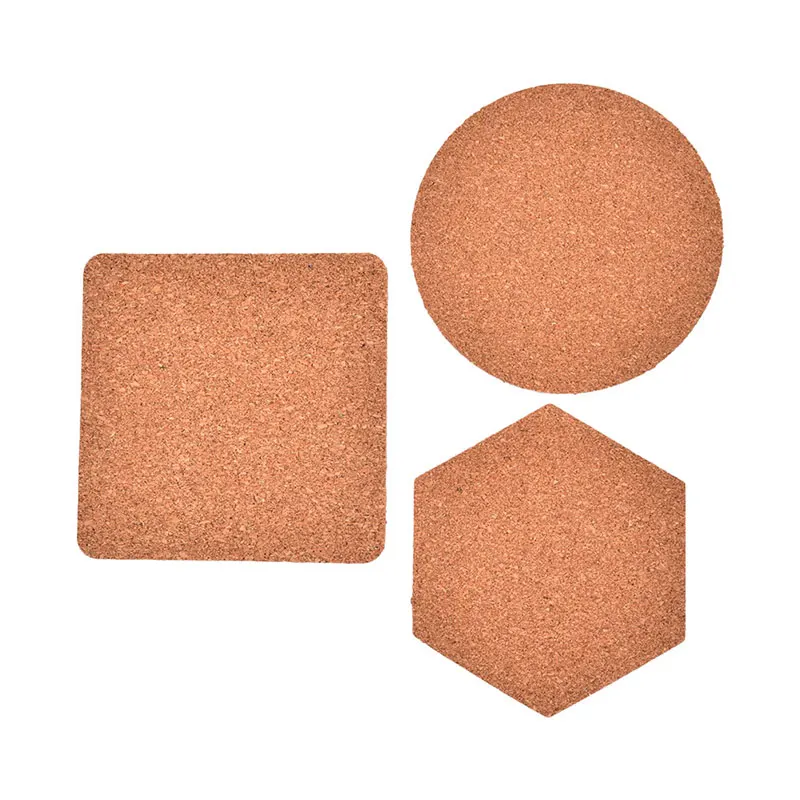 Hexagonal Square Round Cork Board Message Board Photo Wall Self-Adhesive Backdrop Bulletin Board Cork Wall Stickers