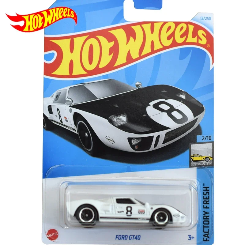 2024 Original Hot Wheels coche Ford GT40 juguetes para niños 1/64 modelo de aleación fundida vehículo deportivo Carro Juguetes regalo C4982