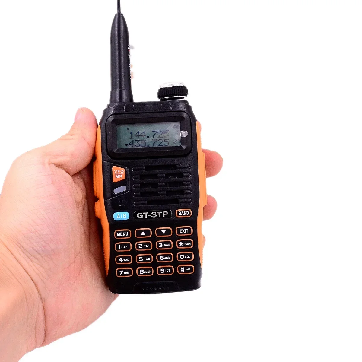 Baofeng GT-3TP Walkie Talkie VHF UHF Klawiatura Ekran LCD Wysoka moc 8W 23cm Miękka antena HAM Komunikacja radiowa Transceiver FM