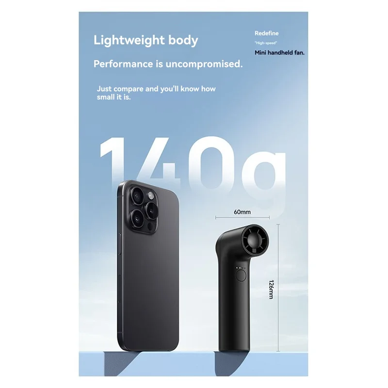 พัดลมมือถือไฟฟ้าลมแรง 36000 รอบต่อนาทีพัดลมมินิความเร็วสูงแบบชาร์จไฟได้กังหันขับเคลื่อนแบบพกพา