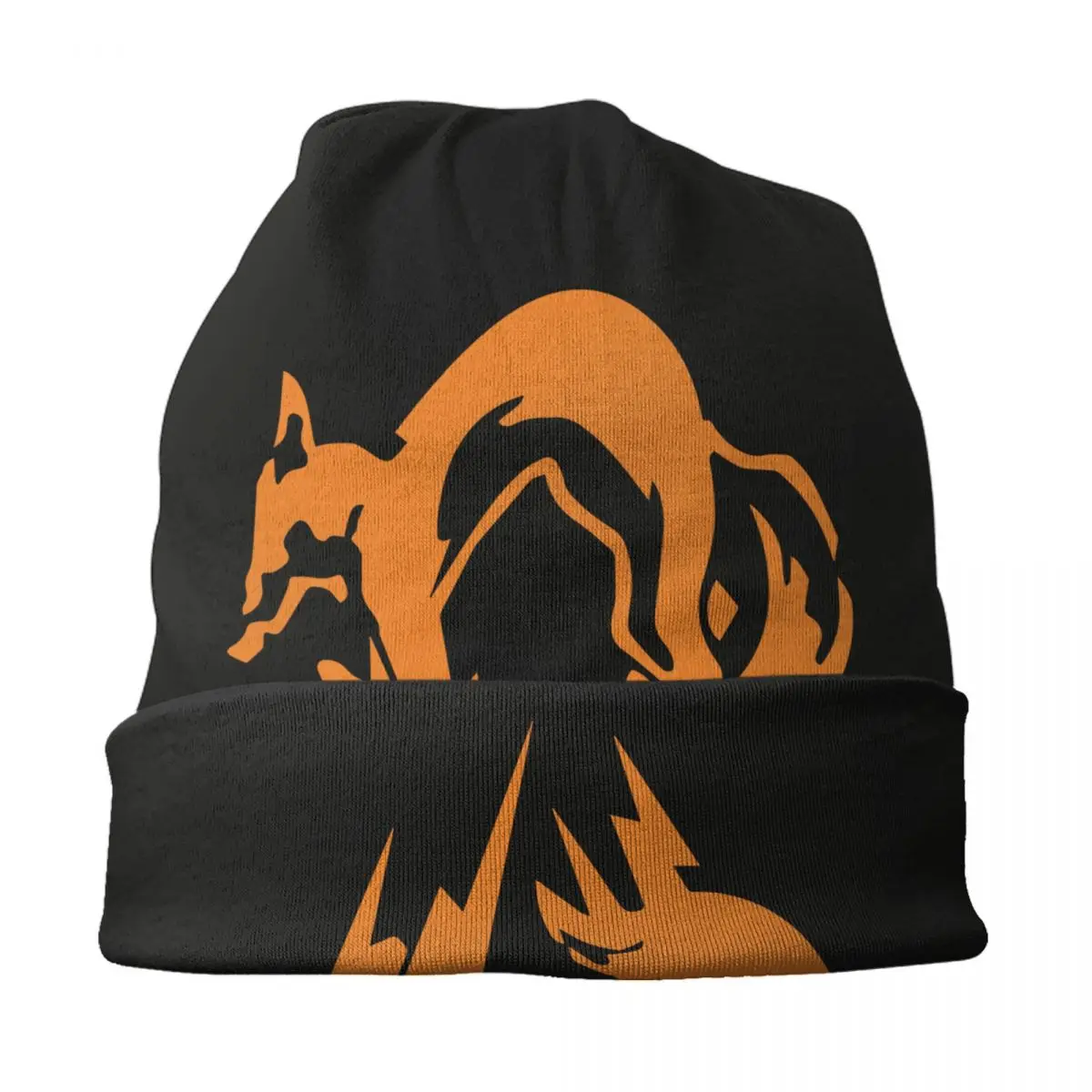 Metal Gear Solid Fox Logo Skullies Beanies Caps Unisex Winter Warm Knit Hat Cool Adult Video Game Bonnet Hats Outdoor Ski Cap