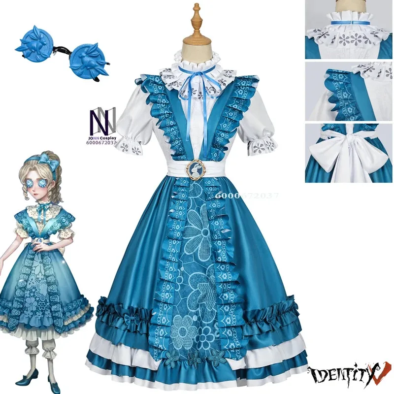 

Game Identity V Reporter Alice Cosplay Costume Anime Clothes Blue Cute Dress Christmas Halloween Love Live Comic Con Full Sets