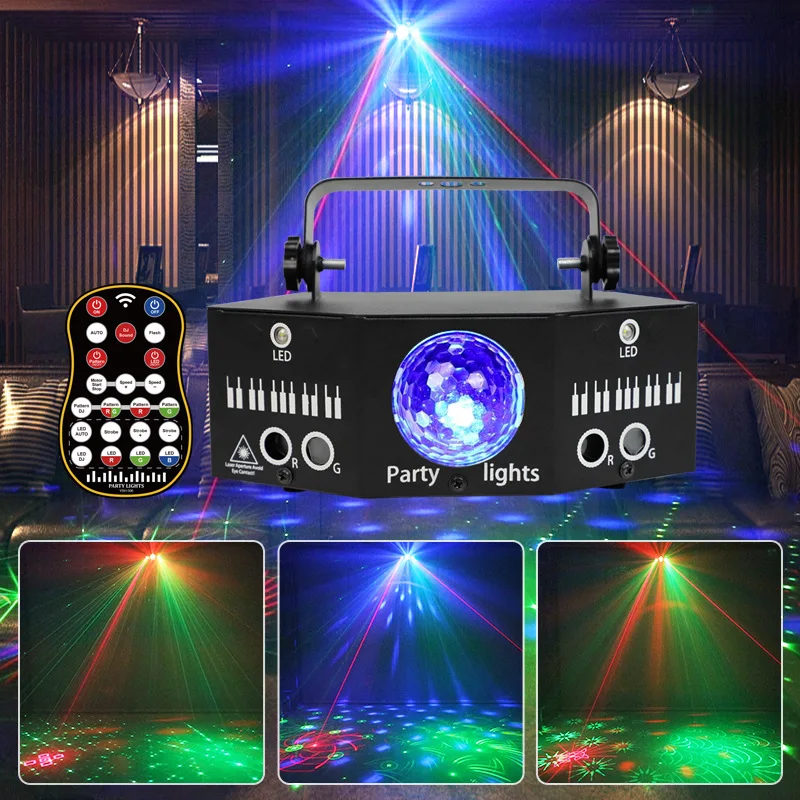 K TV atmosphere rotating stage lights, colorful flash laser beam of light laser light