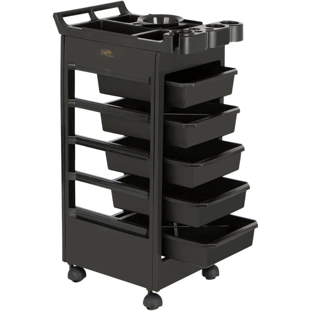 

Rolling Utility Cart with 5 Removable Storage Drawers, Color Mixing Bowl & Tool Holster, 33.5” Tall
