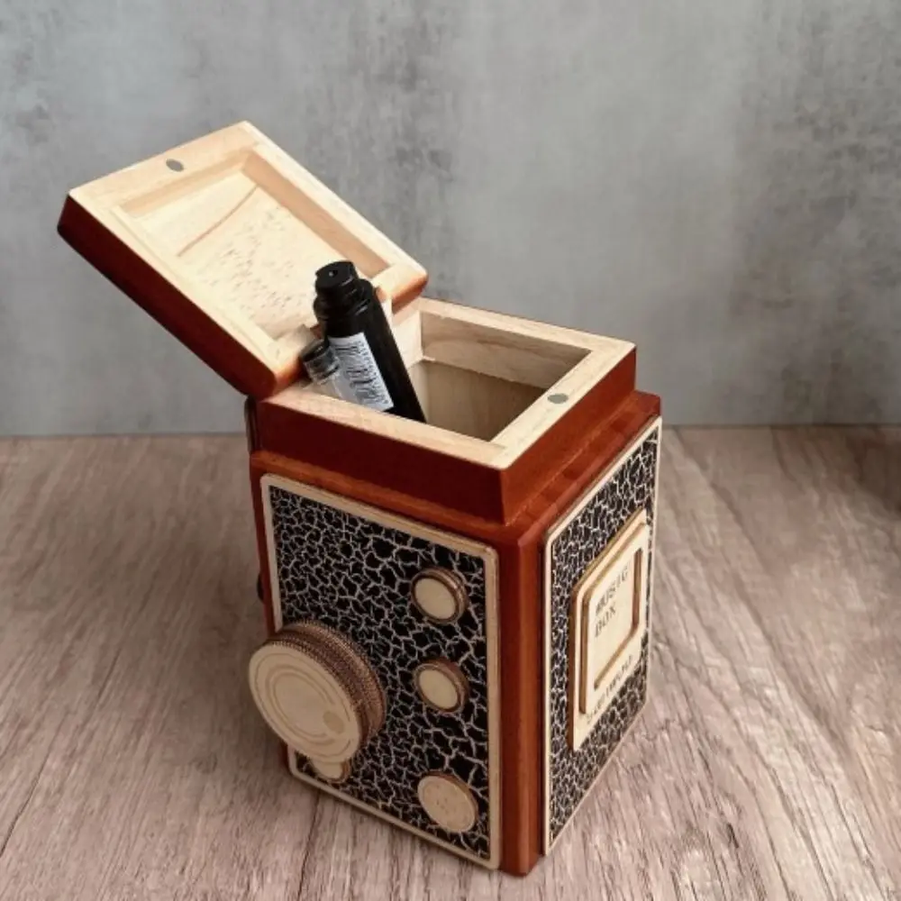 

Аксессуары для вечеринок, деревянная музыкальная шкатулка, ретро, винтажный держатель для ручек, креативная музыкальная шкатулка ручной работы с ручным управлением, памятный подарок