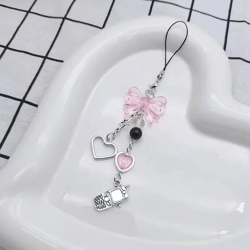 

Girly Heart Kawaii Ins Fashion Hello Kitty Anime MINISO Isweet Phone Chain Pendant Cute Cartoon Bag Decoration Gifts for Girls