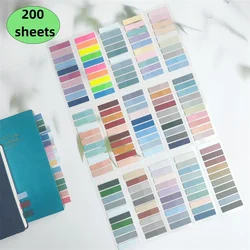 200 Sheets Stickers Transparent Sticky Notebook Pads Notepads Clear Bookmark Read Book Stationery School Supplie