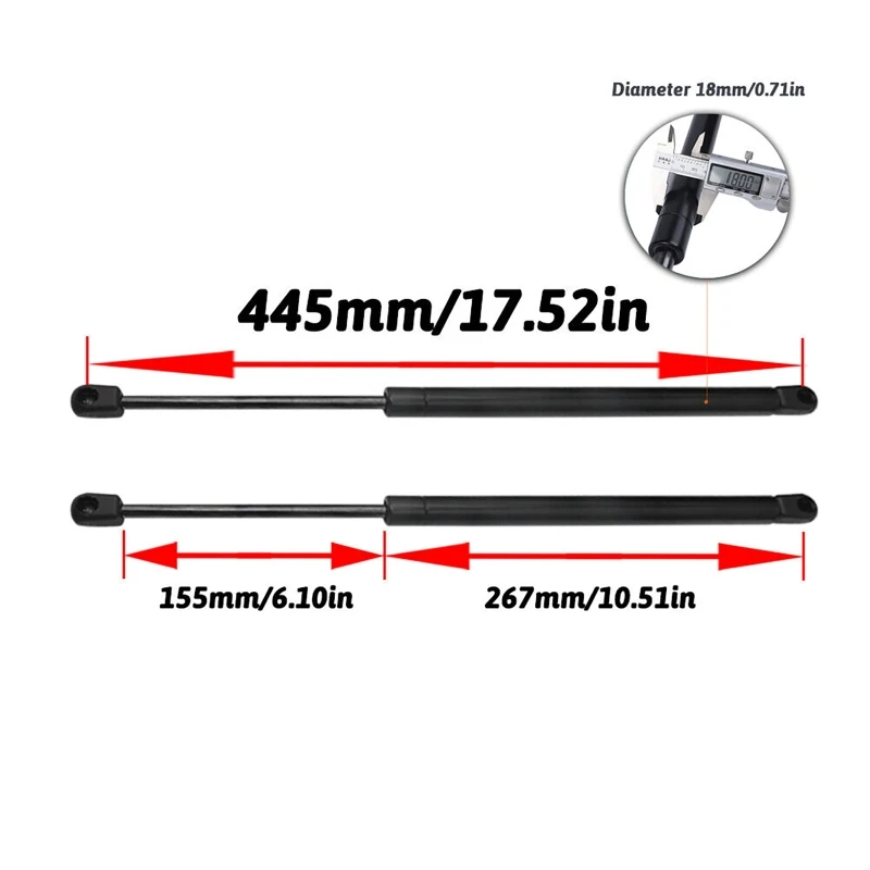 1 Pair Car Front Hood Hydraulic Strut Bars Lift Support for Ford F250 F350 F450 F550 Super Duty 99-07/17-22