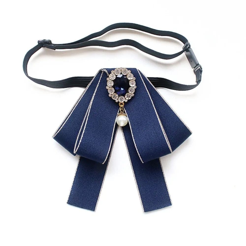 

Модный полиэстеровый воротник с цветком, регулируемый британский стиль, студенческий галстук с лентой и галстуком-бабочкой для женщин
