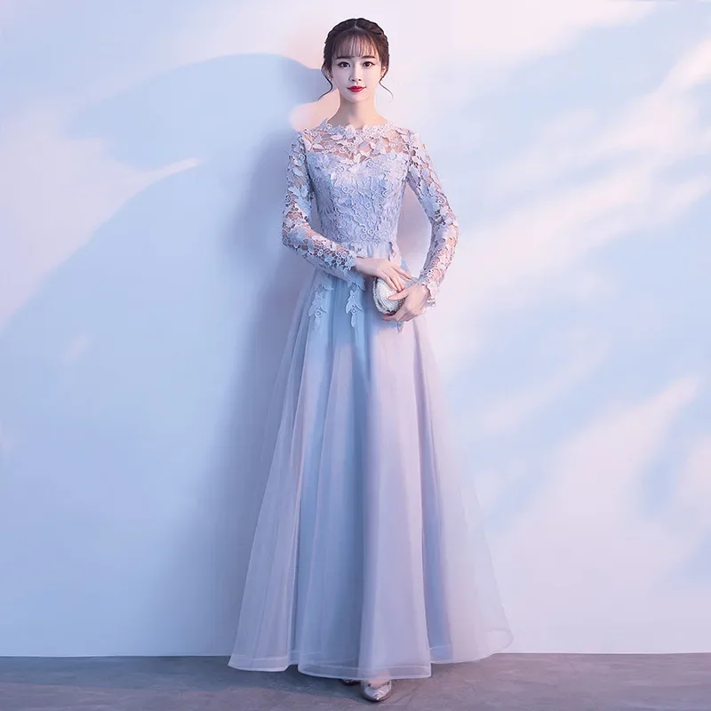 

New Women's Banquet Evening Dress Fashionable Short Front and Long Rear Elegant Party Dress Black Evening Dress 2025
