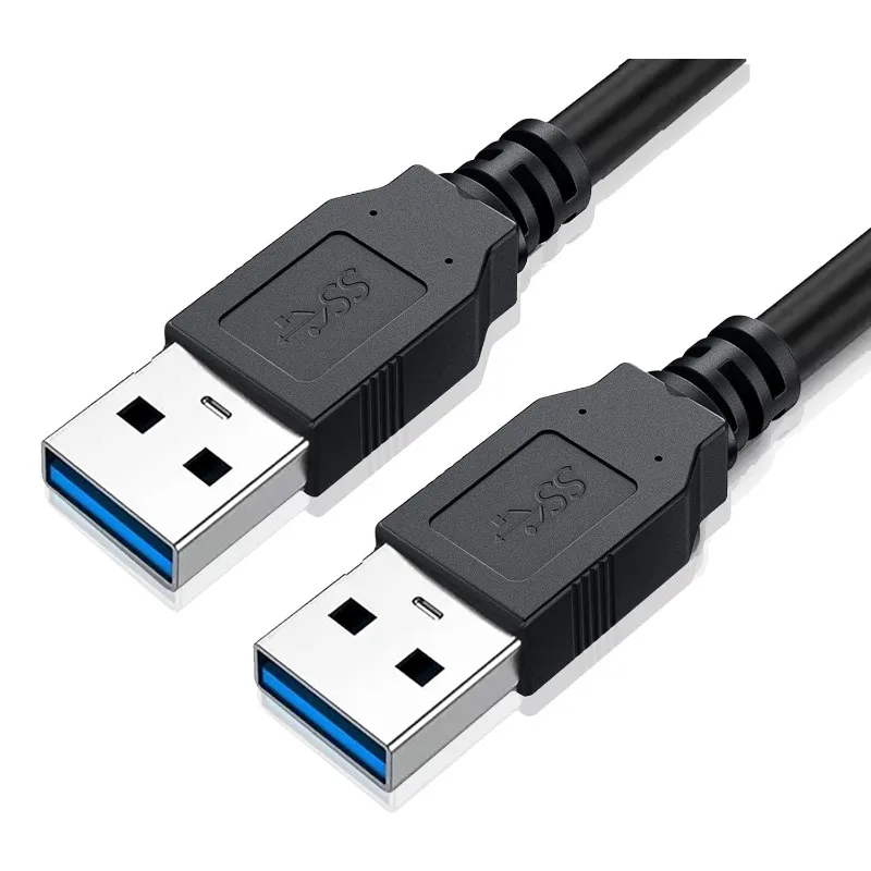 USB 3.0 A to A Male Cable High Speed 5Gbps Shielded Stable Data Transfer Cord for Hard Drive Enclosure Laptop Cooler DVD Player