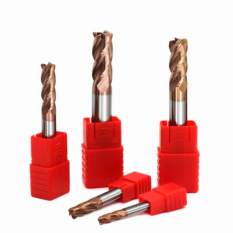 Milling Cutter Alloy Coating Tungsten Steel Cutting Tool Maching steel Carbide End Kit Top CNC Router Bits Corner Roughing HRC55