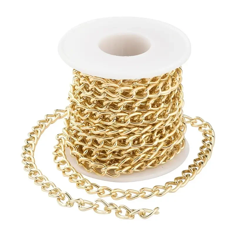 1 Roll Of Aluminum Chain (About 5 Meters) Suitable For Making Jewelry, Necklaces, Bags