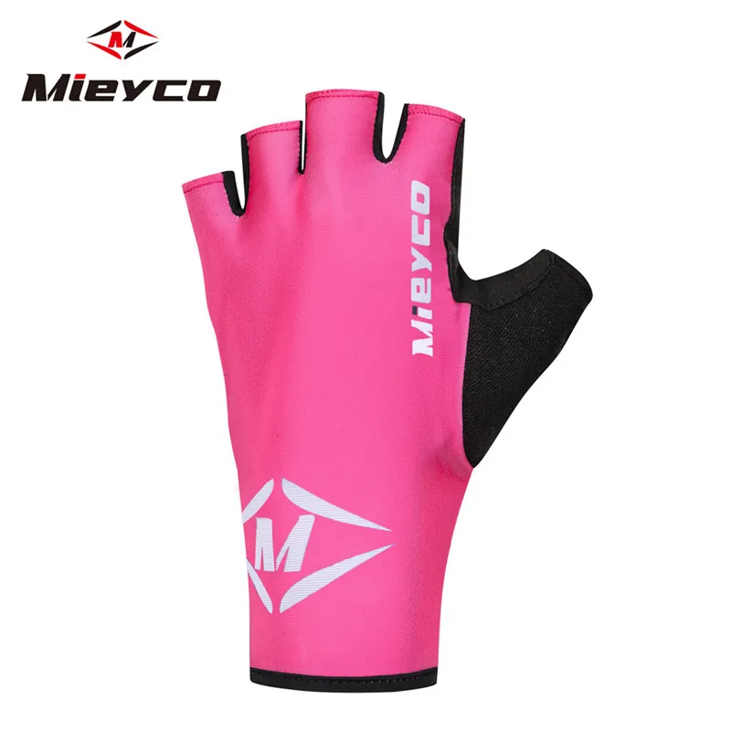 Pink Women Shockproof Sports Gloves Breathable Cycling Gloves Washable Half Finger Riding Motorcycle MTB Bicycle Non-slip Gloves