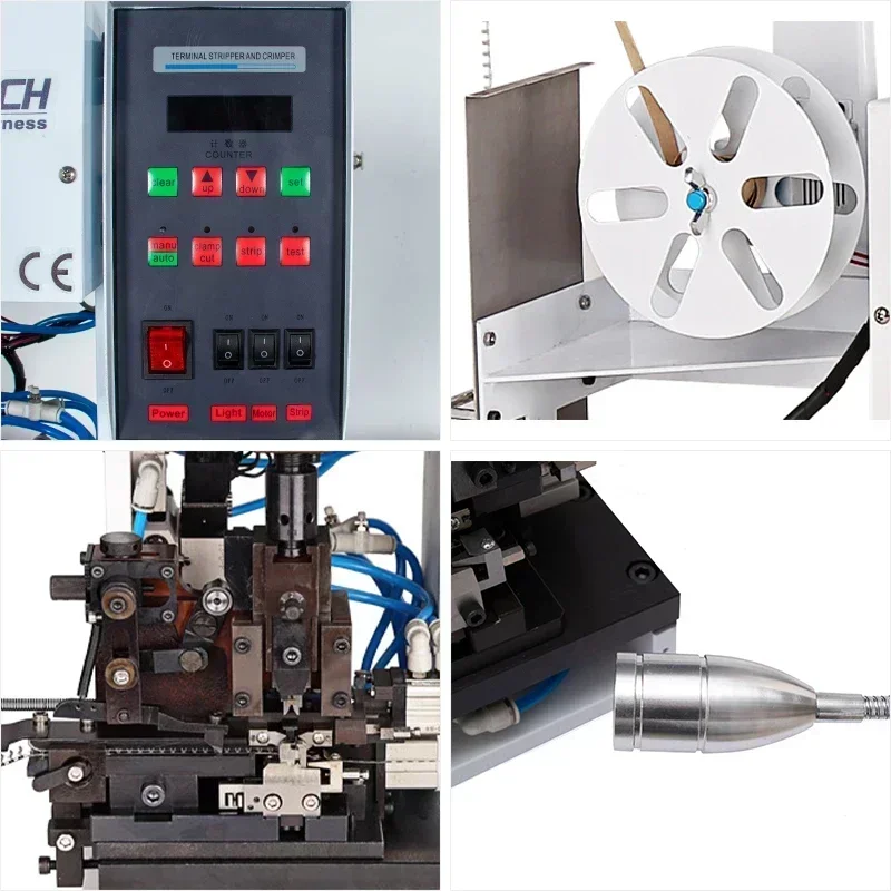 EW-50A Semi Automatic Cable Stripping Side-feeding Terminal Crimping Equipment Wire Peeling Crimper Terminal Machine Cheap And F