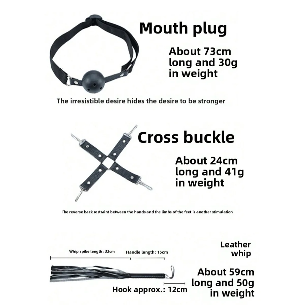 Sex Toy BDSM Kits Plush Bondage Anal Butt Plug Jelly Dildos Training Handcuffs Sex Whip Nipple Clamps Toys Adult Sex Toys Shop18 view 5