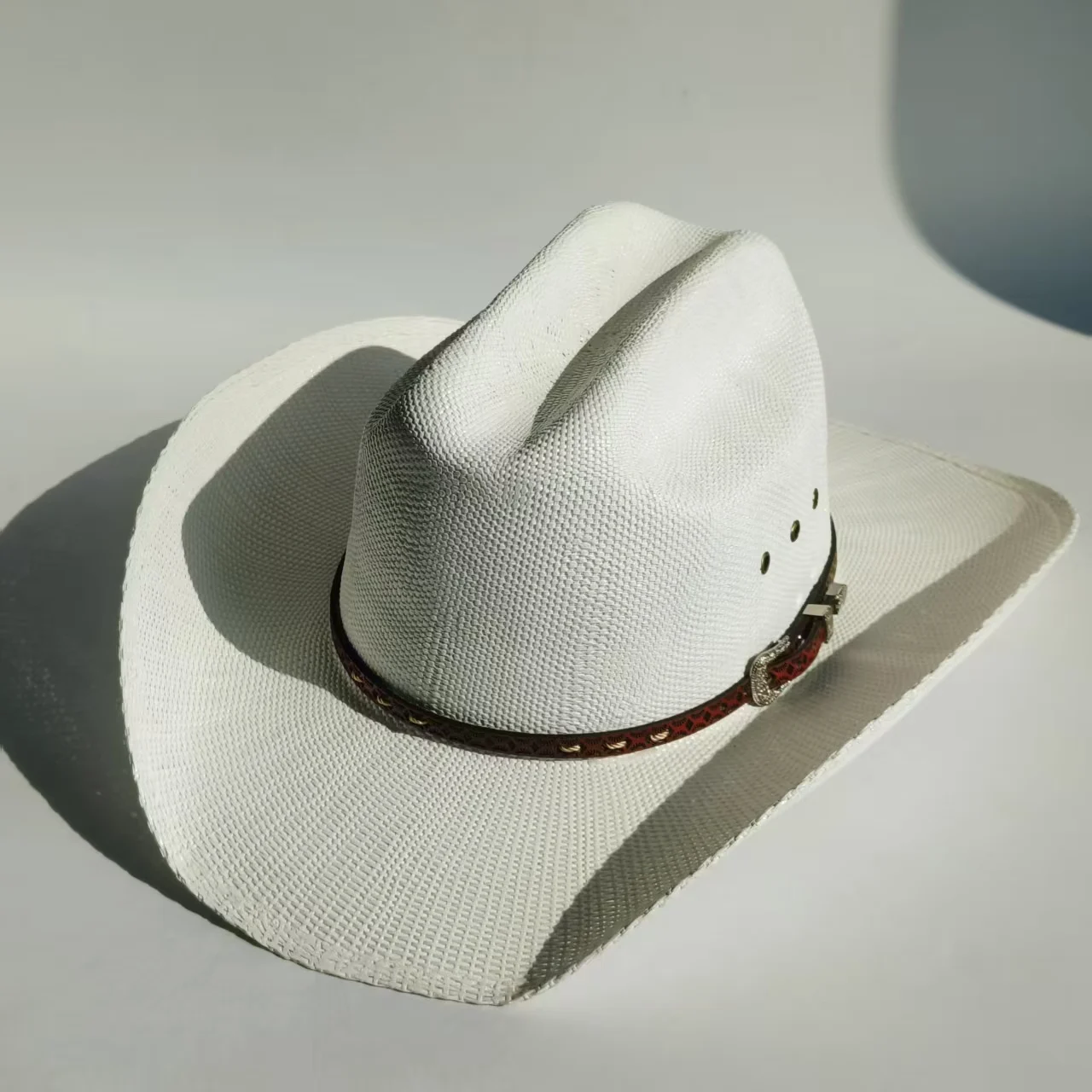 Men Stiff Straw Cowboy hat women wide Brim Pasture straw hat cowgirl handmade summer Sun hat box package sombrero vaquero hombre