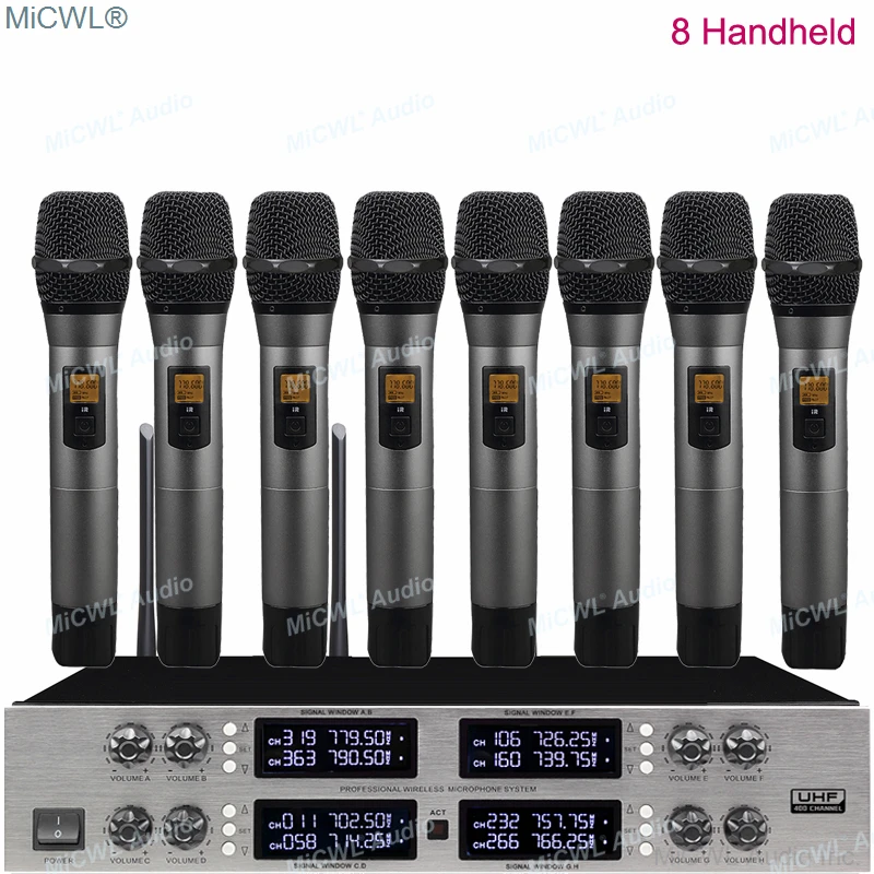 Top Quality CCS900 8 Ways Wireless Microphone 8 Headset Handheld Desktop Gooseneck Signal Stabilization 400 Channel System