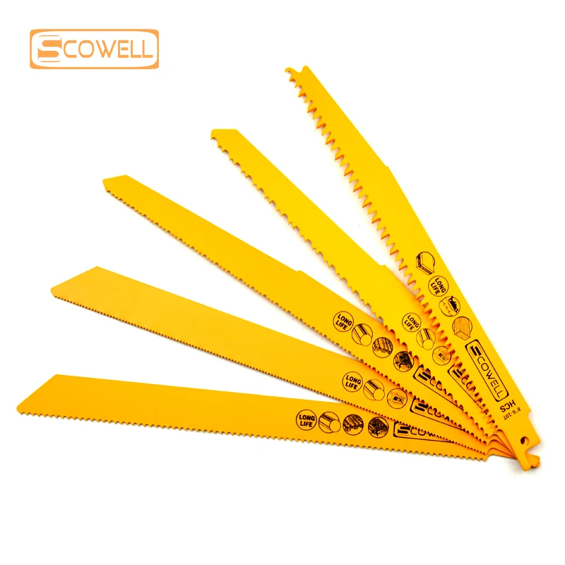 5 Pack Mixed Reciprocating Saw Blade For Wood Pallets With Nails Demolition Jigsaw Sabre Saw Blades DIY Tools Recipe Saw Cutter