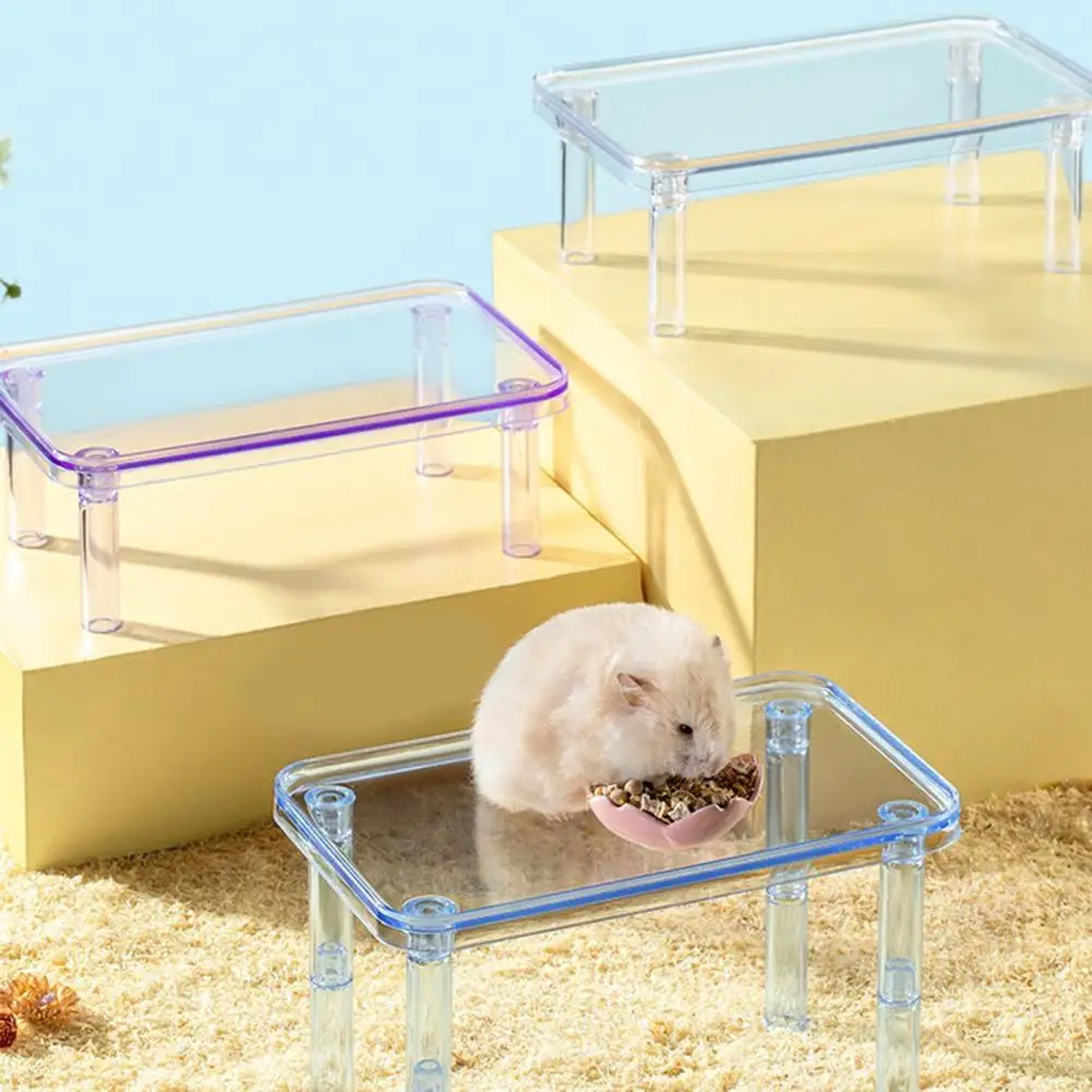 Hamster Platform Transparent Detachable Reptile Animal Landscaping Platform Entertaining Sturdy Pets Climbing Toy Pet Supplies