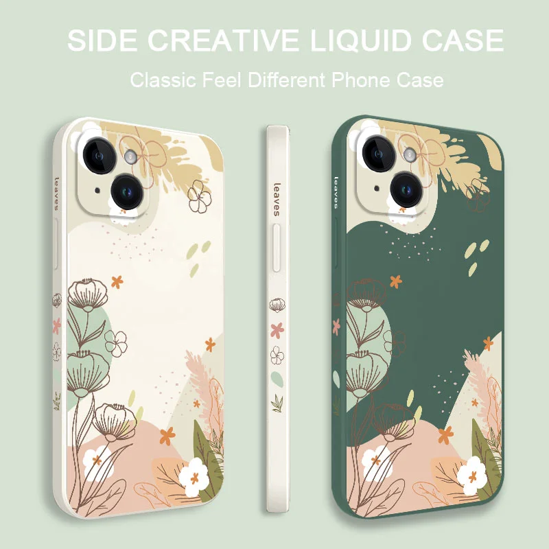 Warm Heart Flower Phone Case For iPhone 17 17 Air 16 16e 15 14 13 12 11 Pro Max Mini X XR XS Plus Cover