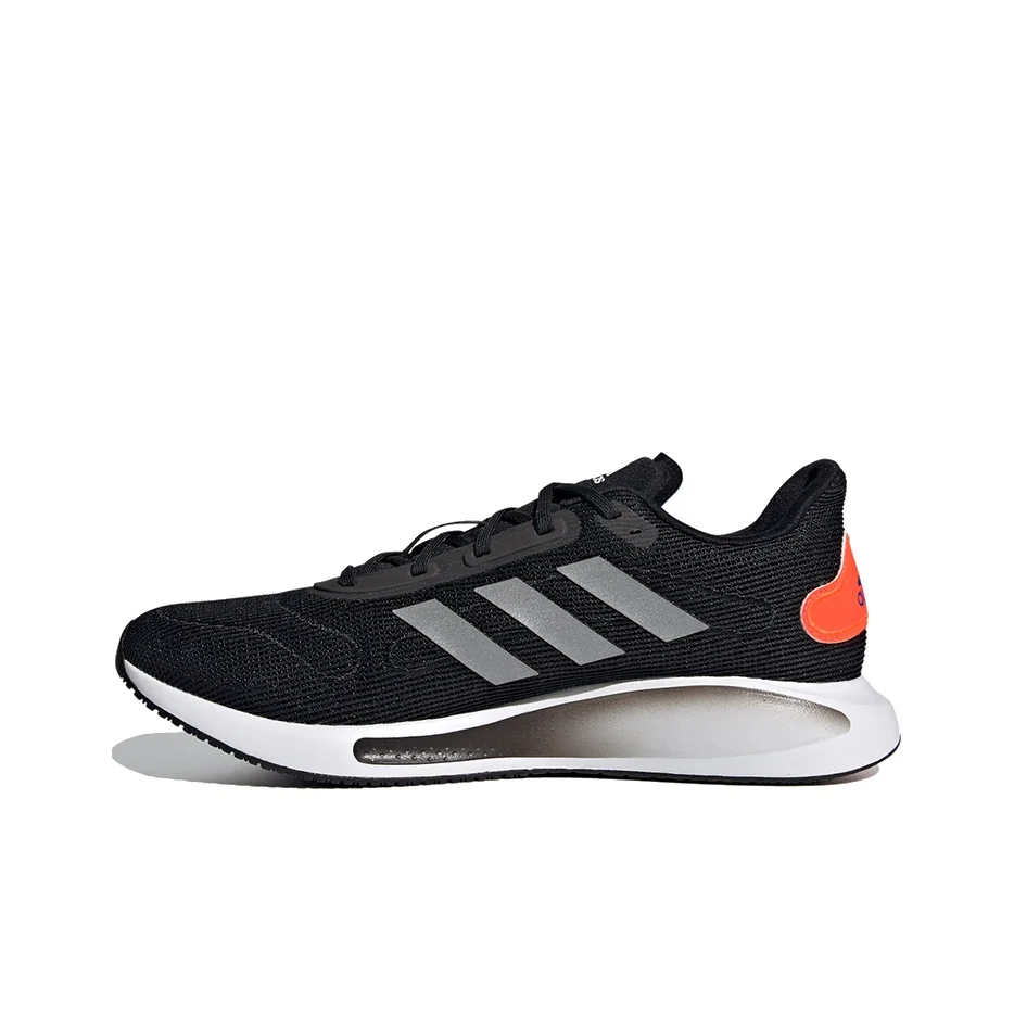 Adidas Galaxar Running Shoes Men's Low Top Black/Gray/Orange FW1187