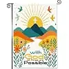 Christian Garden Flag God All Things Possible Double Sided 12x18in jjp