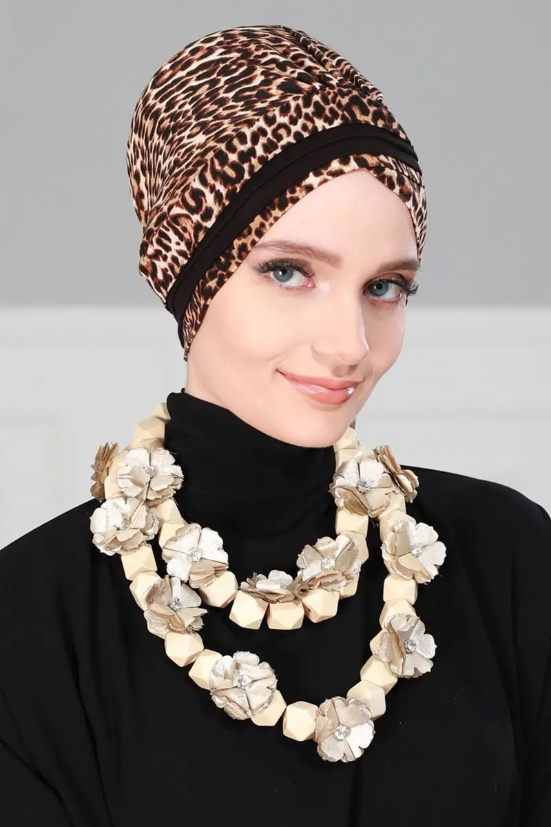 Motif léopard à Double couleur, os peigné