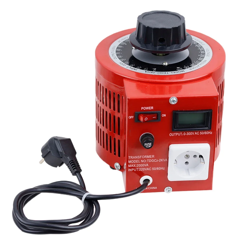 for  2 KW 220V Variac Variable Transformer Voltage Regulator single-phase adjustable 0-300V AC regulating power supply