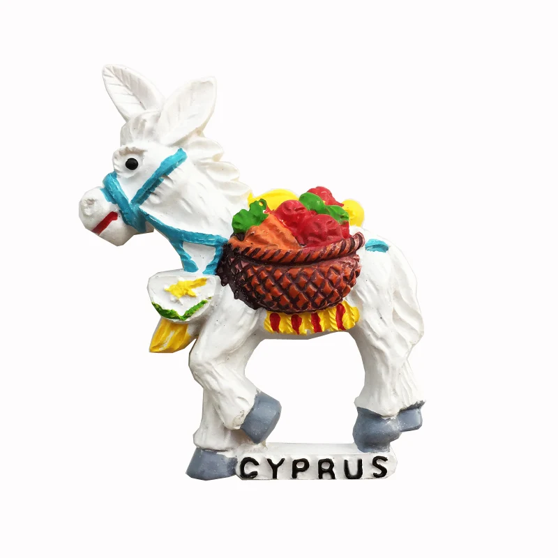 Creative Cyprus Donkey Fridge Magnet Personalized Decoration Message Sticker Crafts Tourism Souvenir