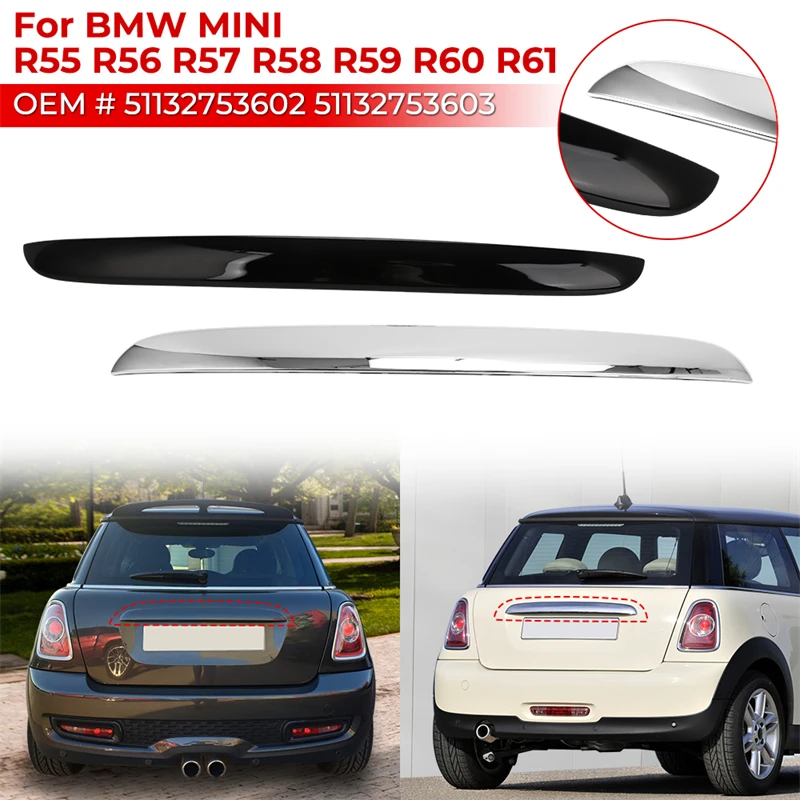 For BMW MINI R55 R56 R57 R58 R59 R60 R61 Black Silver Chrome Hatch Rear Trunk Tailgate Grab Door Handle Replacement 51132753602