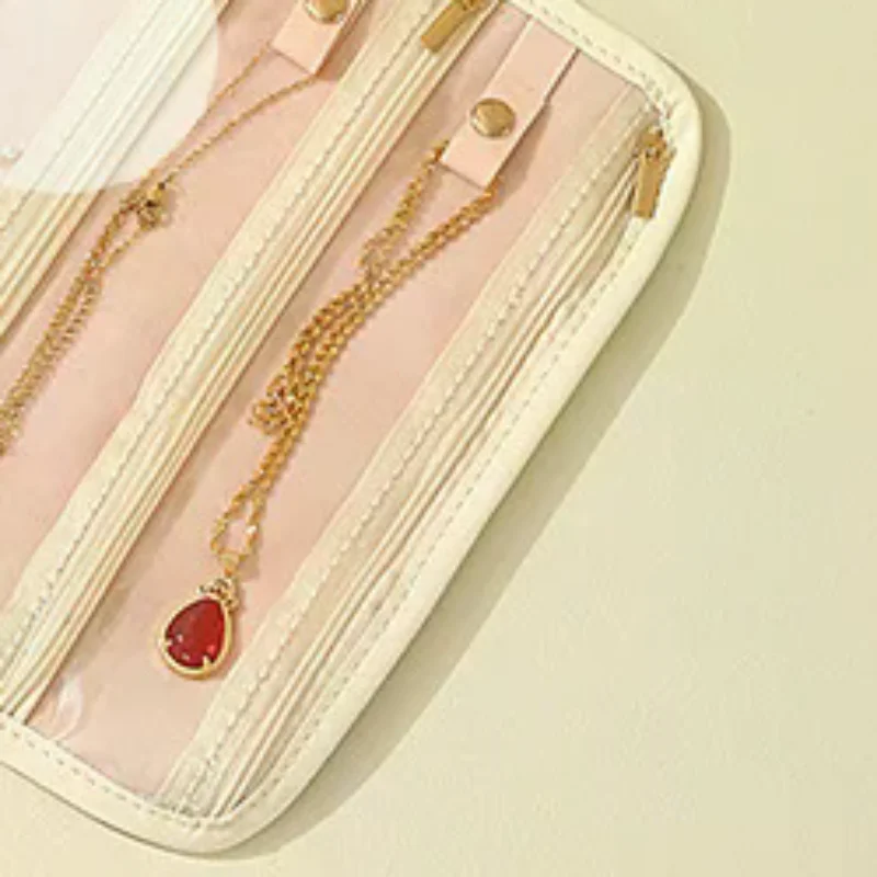 

20 Grids Foldable Fashion Portable Jewelry Bag Large Women's Travel Jewelry Roll Necklace Earring Ring Jewellery Display Storage